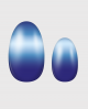 Selbstklebende Nagelfolie, blaues Ombre Design