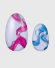 Selbstklebende Nagelfolie, gemustertes Design, pink blau